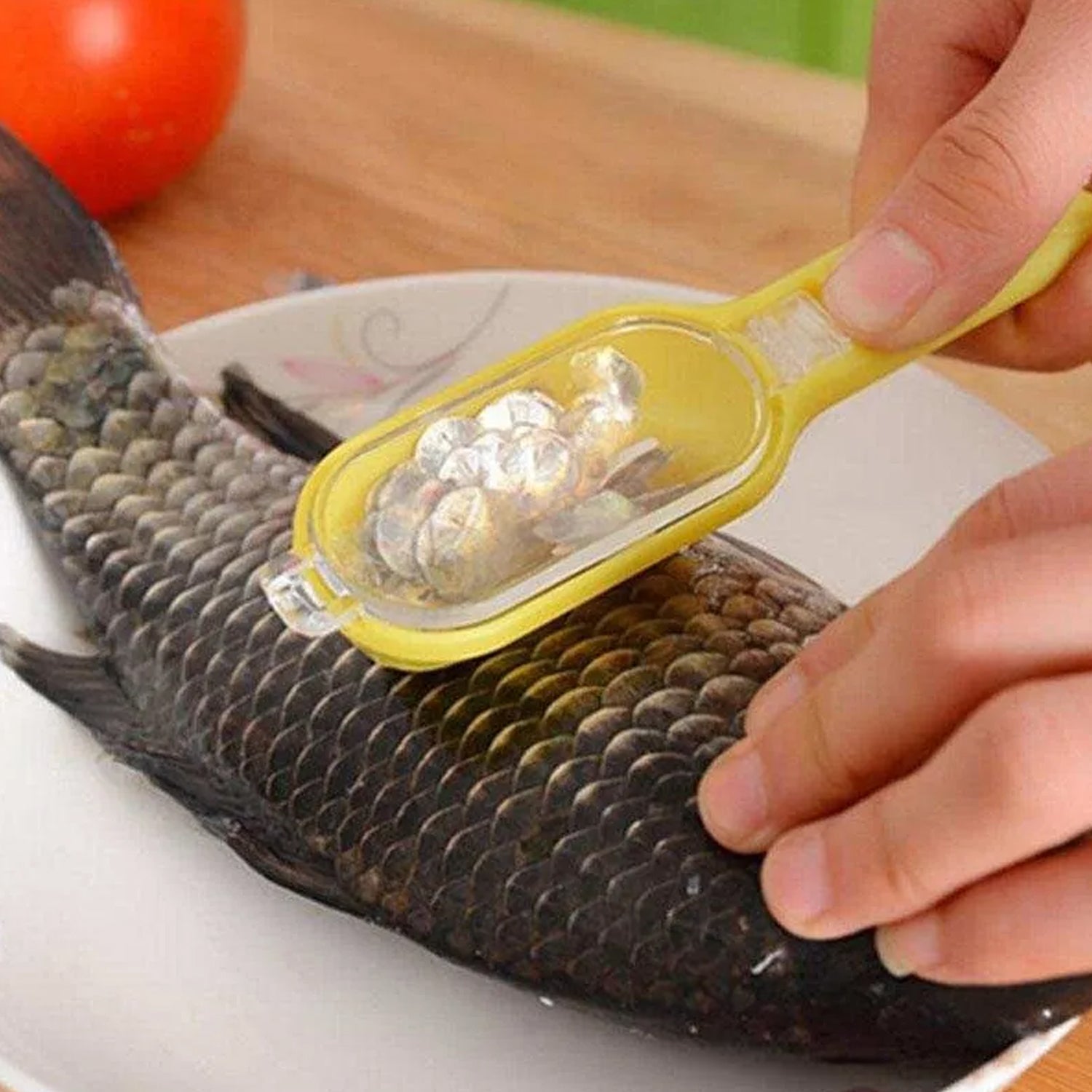 0112 Plastic Fish Scales Graters Scraper Fish Skin Brush Fish Cleaning Tool Scraping Scales Device With Cover Home Kitchen Cooking Tools 1 Pieces 0112 Plastic Fish Scales Graters Scraper Fish Skin Brush Fish Cleaning Tool Scraping Scales Device With Cover Home Kitchen Cooking Tools 1 Pieces
